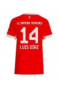 Bayern Munich Luis Diaz #14 Fotballdrakt Hjemme Klær Dame 2025-26 Korte ermer